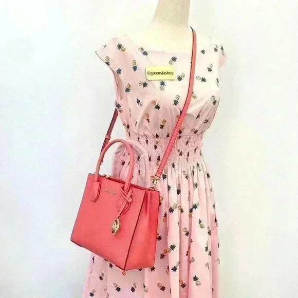Michael Kors purse Mercer messenger crossbody bag grapefruit - Picture 9 of 9